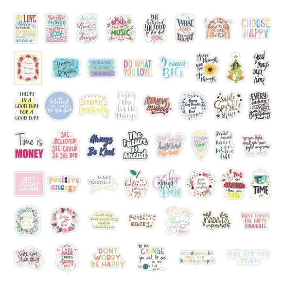 50 Stickers | Choose Happy | Gloss Finish | Brand New - Picture 5 of 9